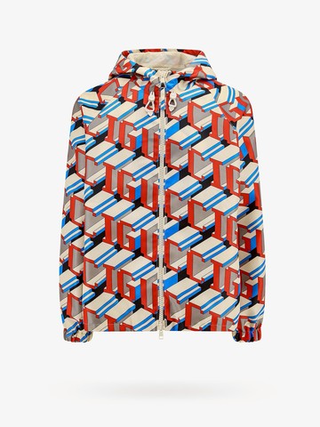 Nylon jacket with gucci pixel print - GUCCI - gender_Man