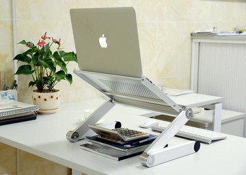 筆記本支架折疊升降增高頸椎Mac電腦桌面散熱器底座站立辦公托架