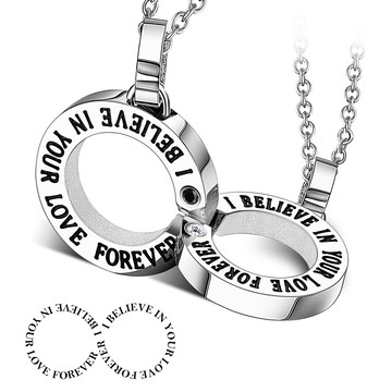 AchiCat．項鍊．情侶對鍊．命中注定．無限．單個．聖誕禮物．C5223