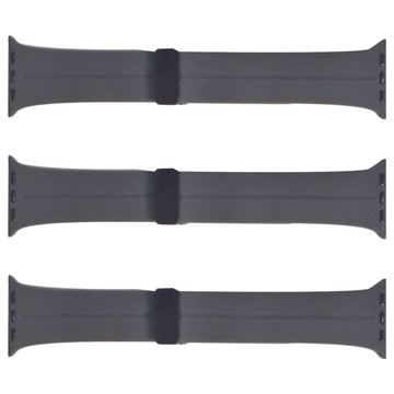 矽膠磁吸可調式錶帶  Apple Watch 9/8/7/6/5/SE 38/40/41mm  深星空石灰色  3條