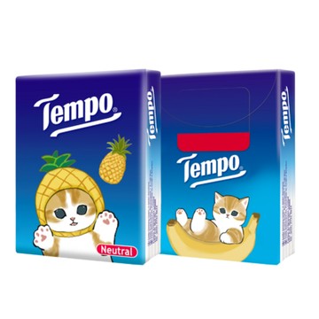 Tempo寶島限定貓福珊迪限量版紙手帕(無香)(7抽x18包)
