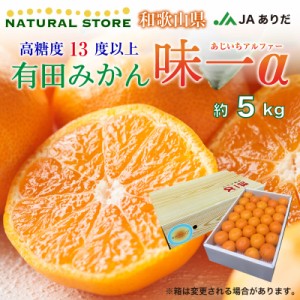 [予約 2023年 12月5日頃から発送] 有田味一α 糖度13度 5kg 和歌山県有田産 JAありだ 産地箱 冬ギフト お歳暮 御歳暮