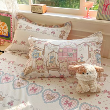 2025秋季卡通純棉枕套一對家用單人全棉枕頭套南通家紡成人枕芯套