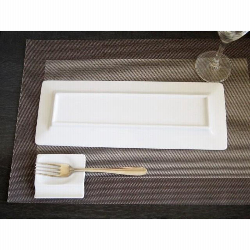 洋食器 リム付き ロングプレート 32.2cm 大皿 日本製 カネスズ