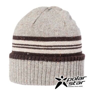 【PolarStar】中性條紋保暖帽『棕』P24601 戶外 露營 登山 健行 休閒 時尚 保暖 彈性 舒適 保暖