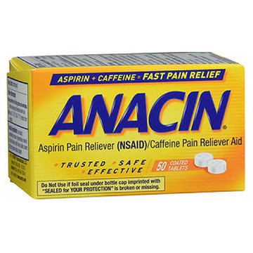 Anacin Pain Relief Aspirin Tablets 50 tabs by Anacin