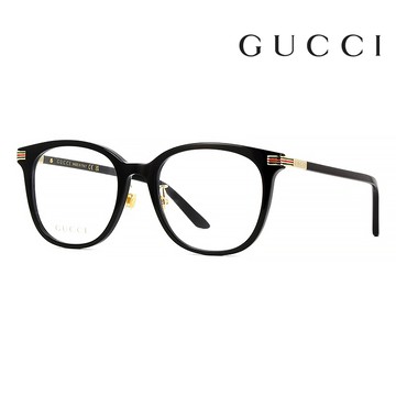 【Gucci】古馳 光學鏡框 GG1453OK 001 53mm 橢圓鏡框 膠框眼鏡 黑/金