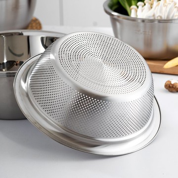 onlycook 家用食品級不銹鋼漏盆 洗米篩淘米盆瀝水籃洗菜盆濾水籃