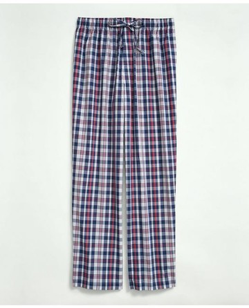 Brooks Brothers Men's Cotton Madras Lounge Pants | Navy | Size Medium