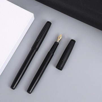 現貨磨砂黑金屬銥金鋼筆美工練字書法筆高顏值正姿水筆商務禮品筆【益三和】可開發票