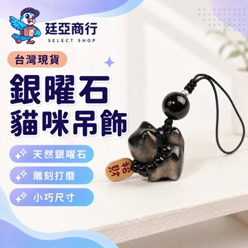 【現貨】天然銀曜石 貓咪吊飾 水晶掛件 招財納福 避邪防護 隨身淨化 鑰匙圈 包包掛飾 車用平安 靈性療癒