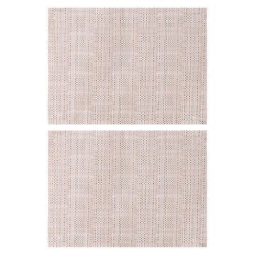 SHIMOYAMA 和風PVC防滑隔熱餐墊  橘白色  2個