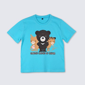 MILU 台灣故事 兒童 T-Shirt / 可愛動物(粉/黃/藍) / 台灣製 純棉