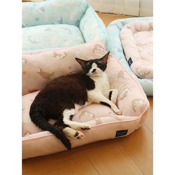 貓窩四季通用狗狗涼墊夏天涼窩夏季降溫涼席墊子寵物冷感冰絲狗窩