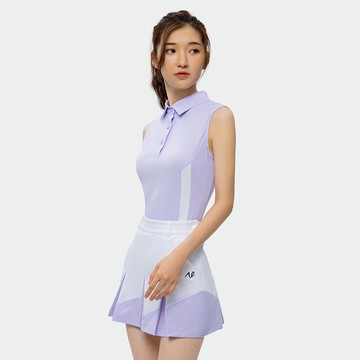 NETLS高爾夫女裝無袖背心透氣舒適上衣戶外運動百搭純色Polo球衣