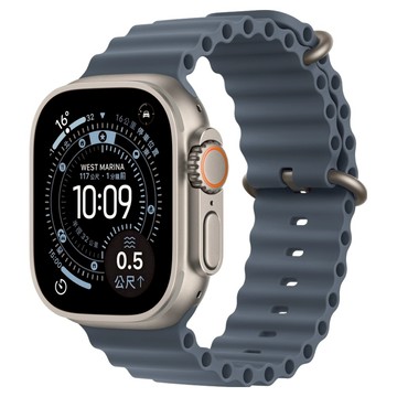 Apple 2025 Apple Watch Ultra3 鈦金屬  GPS + 行動網路  原色 + 錨藍色海洋錶帶  49mm