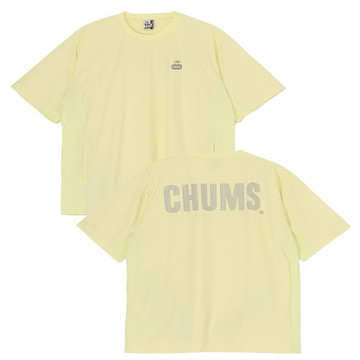 CHUMS 男女款 Airtrail Stretch CHUMS T-Shirt短袖上衣 淺黃色_CH012580Y074