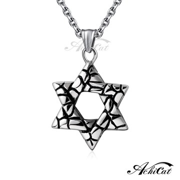 AchiCat．男項鍊．圖騰之星．六芒星．生日禮物．C8061
