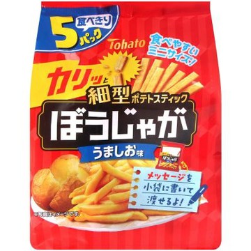 【即期良品 限量下殺】Tohato東鳩 棒棒薯條-鹽味[5袋入]   (75g)