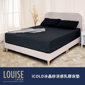 obis Icold鑽黑冰晶紗涼感乳膠獨立筒床墊-單人加大3.5*6.2尺