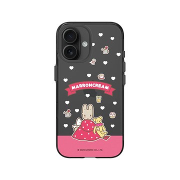 iPhone 16 Clear (相機按鈕) 酷墨灰 - 三麗鷗-兔媽媽 Marron Cream - 兔媽媽與小熊