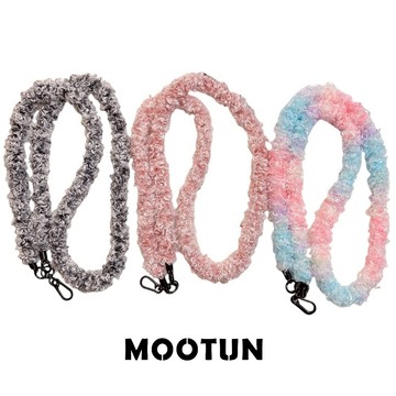 MOOTUN 沐盾 | 手機背帶 泰迪熊毛絨手機掛繩 手機掛繩可拆 斜背掛繩 手機吊飾掛繩 韓國手機掛繩 手機鍊 側背鏈