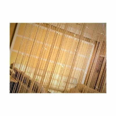 キラキラ光る 紐のれん ストリングカーテン ひものれん 目隠し シャンパン ゴールド 95 0cm 通販 Lineポイント最大get Lineショッピング