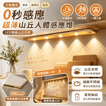 【新北現貨】山丘波紋燈 人體感應燈管 三色變光 LED燈 無極調光 酒櫃衣櫃櫥櫃燈 貓眼燈 聚光燈 模型展示燈 小夜燈