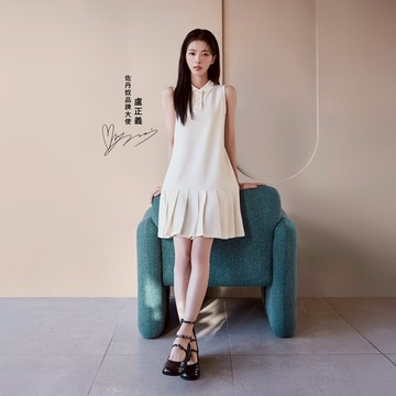 GIORDANO 韓國同款 女裝拼接壓褶下擺無袖POLO洋裝【雙色任選】05466501