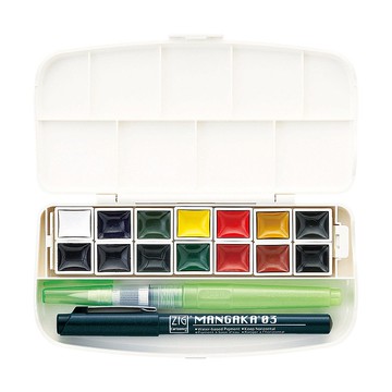 【Kuretake 日本吳竹】ZIG 透明水彩套組 十四色