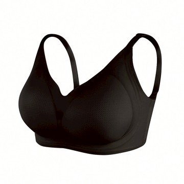 【輕薄包覆】果凍膠支撐無痕無鋼圈內衣-細肩 - XL / 黑