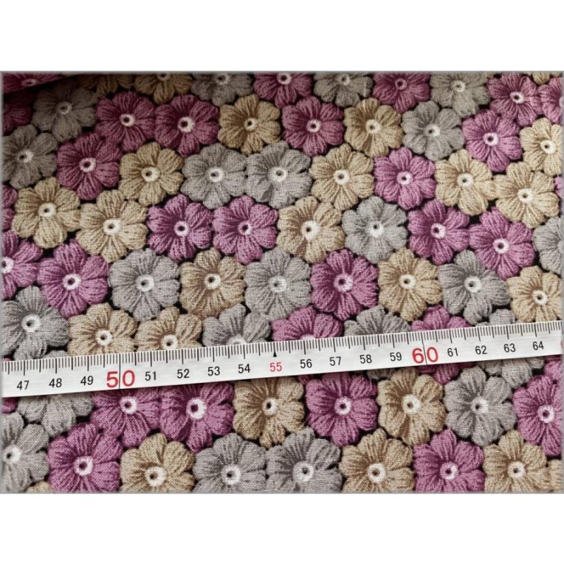 marble 50cm シーチング 生地 布 おしゃれ 花柄 かぎ編み 転写風 プリント コットン pink 2A | LINEブランドカタログ