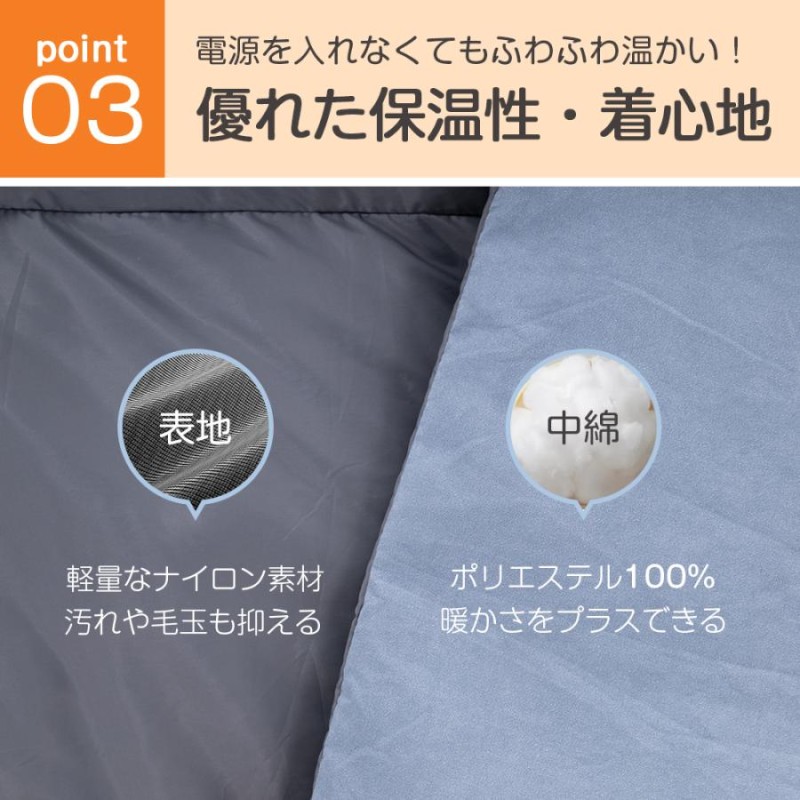 モバイルバッテリー付き】電気毛布 110x134cm 掛け着る両用 冬用