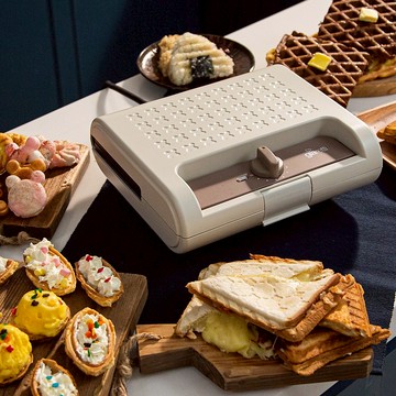 【義大利Giaretti 珈樂堤】多功能定時熱壓三明治鬆餅機(GT-SWT26