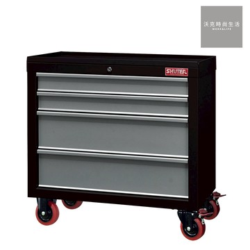 樹德SHUTER工具車TC-S22 典藏型 2大抽2小抽黑身灰抽