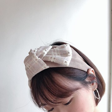 棉花糖吐司 好煩小姐 冬天髮帶 日本布 鏤空布料