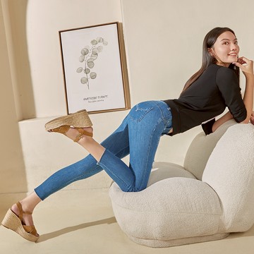 VICTORIA中藍V魚尾鑽飾小直-VW2402-76