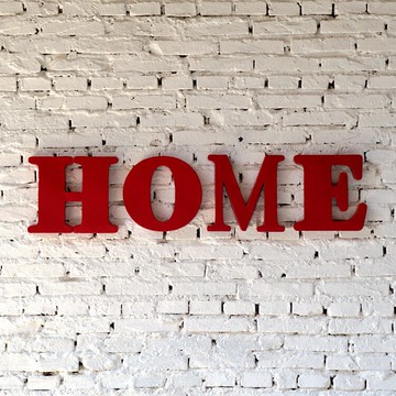 home字母唯美墻飾 創意鐵藝組合壁掛 家居裝飾品餐廳店鋪壁飾擺件1入