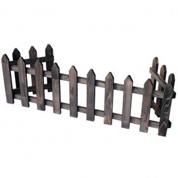 ㄇ型圍籬-燻木色146cm