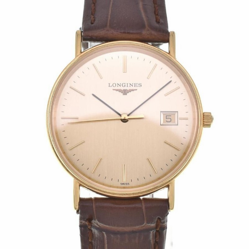 ☆美品【LONGINES】ロンジン グランドクラシック L4.720.2 デイト クォーツ メンズ E#106273 | LINEブランドカタログ