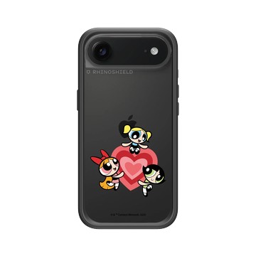 iPhone Air Mod NX -邊框背蓋組合 (相機按鈕) 黑 - The Powerpuff Girls 飛天小女警 - 愛心徽章