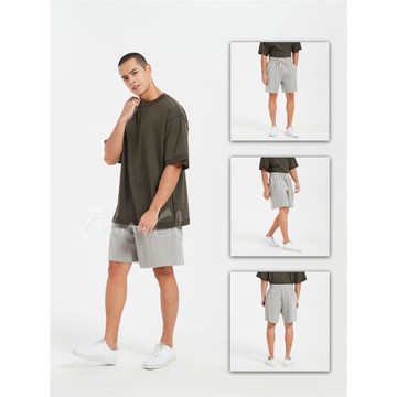 Foti GmanClub 百搭寬松自然卷邊休閑運動短褲松緊腰抽繩五分褲夏