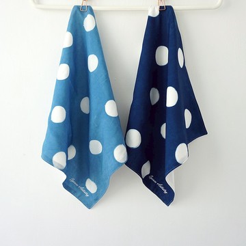 S.A x Macaron 藍染馬卡龍圓點點刺繡logo桌巾