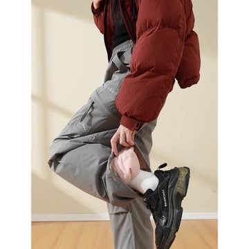 工裝羽絨褲女冬季外穿2025新款雪鄉旅游防風保暖棉褲