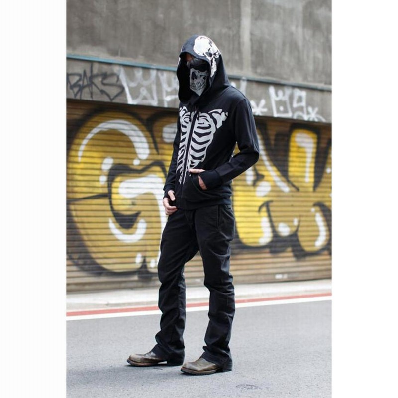 スカルパーカー ドクロ パーカ SKULL BONE PARKA ロック ファッション