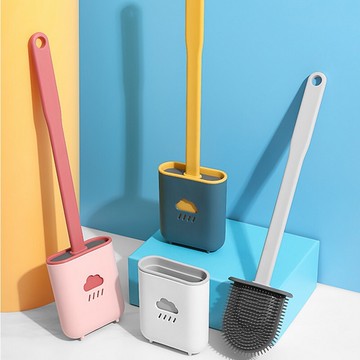 daodi加大矽膠長柄壁掛馬桶刷(清潔刷壁掛/平放兩用))