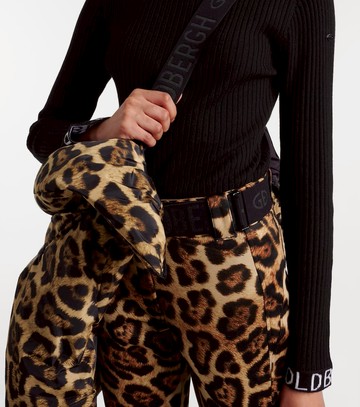 Goldbergh Pantera leopard-print down ski jacket