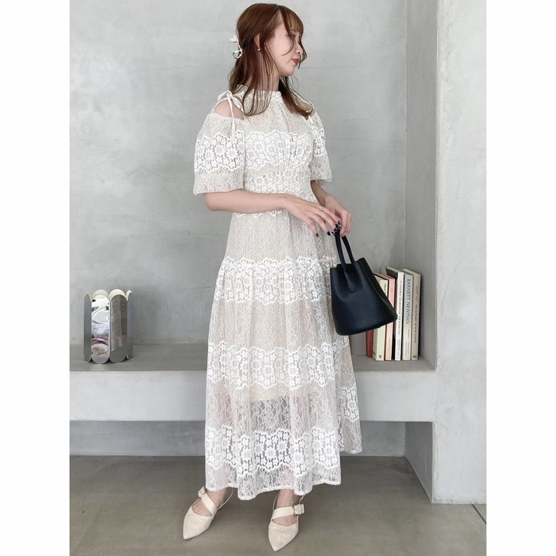 公式】dazzlin(ダズリン)オープンショルダーレースワンピース 通販 LINEポイント最大1.0%GET LINEショッピング
