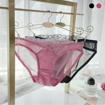 內褲【獨家】閨蜜莉娜-Mini Queen輕甜復古百褶薔薇刺繡蕾絲三角褲(2色S-XXXL)