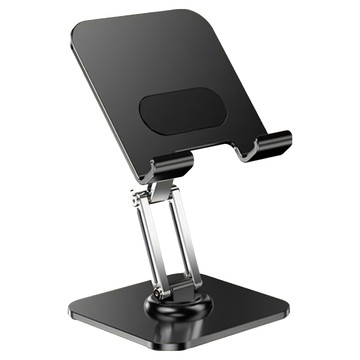 OMG 碳素鋼720度旋轉摺疊平板支架 13吋以內平板手機適用  黑灰色  1個  ST-A808